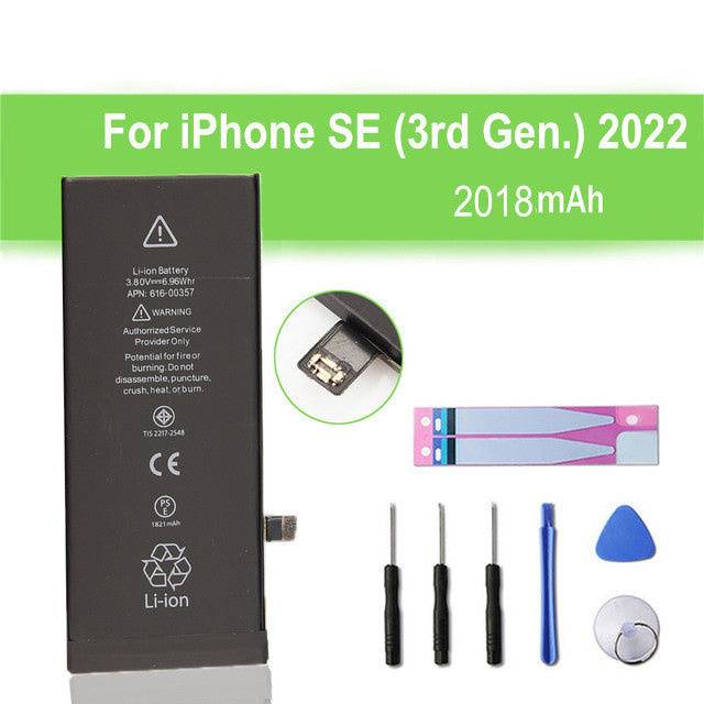 Batterie de remplacement pour iPhone SE (3e génération) 2022, 2018mAh Batterie de remplacement pour iPhone SE (3e génération) 2022, 2018mAh
